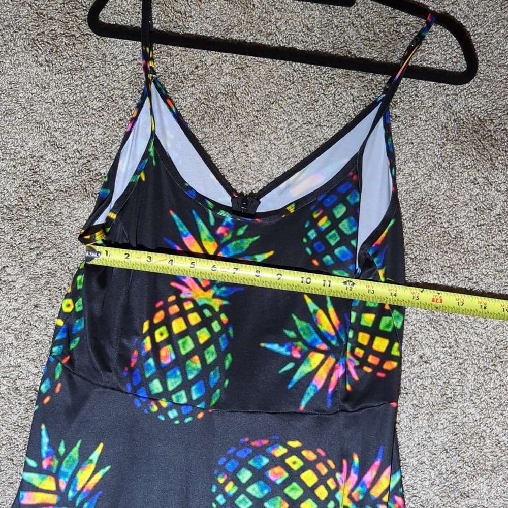 Pineapple Dress, Size XL, Black And Multi Color Pineapple - Picture 7 of 7